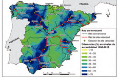 Impactos del AVE en la cohesión territorial: Un análisis de los cambios en la accesibilidad en el periodo 1990-2015 Impactos del AVE en la cohesión territorial: Un análisis de los cambios en la accesibilidad en el periodo 1990-2015